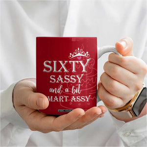 60th Birthday Gifts For Women Coffee Mug Sixty Sassy And A Bit Smart Assy 1966 60 Year Old Birthday TB10 Print Your Wear