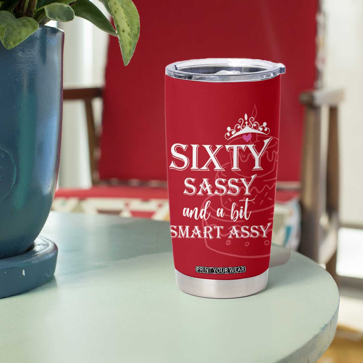 60th Birthday Gifts For Women Tumbler Cup Sixty Sassy And A Bit Smart Assy 1966 60 Year Old Birthday TB10 Print Your Wear
