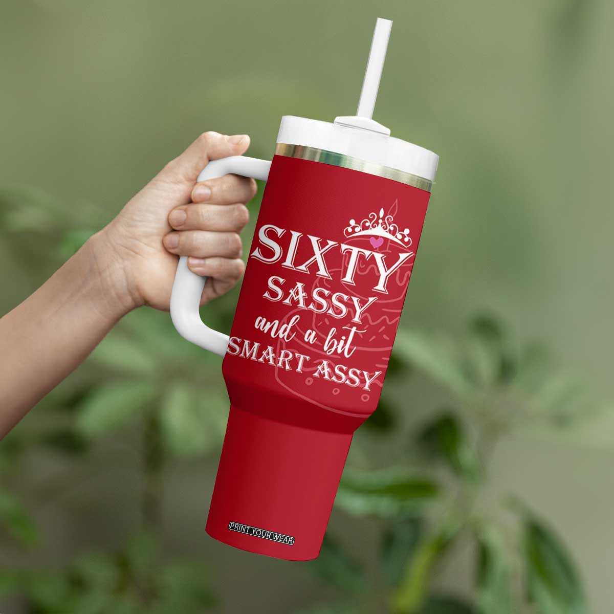 60th Birthday Gifts For Women Tumbler With Handle Sixty Sassy And A Bit Smart Assy 1966 60 Year Old Birthday TB10 Print Your Wear