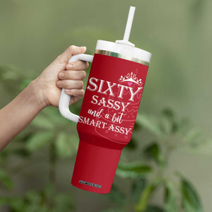 60th Birthday Gifts For Women Tumbler With Handle Sixty Sassy And A Bit Smart Assy 1966 60 Year Old Birthday TB10 Print Your Wear