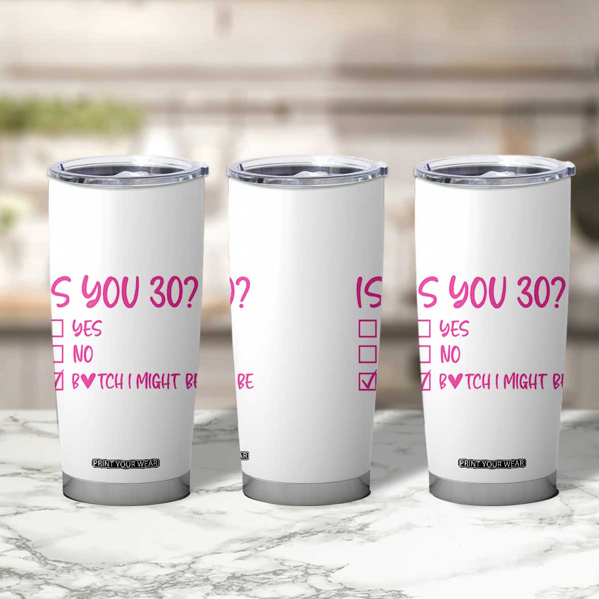 30th Birthday Gifts For Women Tumbler Cup Funny Is You 30 Year Old 1996 Birthday Gift Wife Girlfriend TB10 Print Your Wear