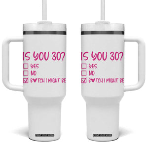 30th Birthday Gifts For Women Tumbler With Handle Funny Is You 30 Year Old 1996 Birthday Gift Wife Girlfriend TB10 One Size: 40 oz White Print Your Wear