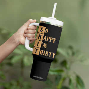 Funny 30th Birthday Gifts Tumbler With Handle So Happy Im Thirty 1996 30 Year Olds TB10 Print Your Wear