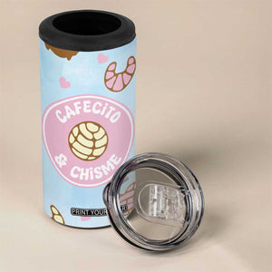 Cafecito & Chisme 4 in 1 Can Cooler Tumbler Concha Pun Gift Mexican Themed Gifts in Spanish TB10 Print Your Wear