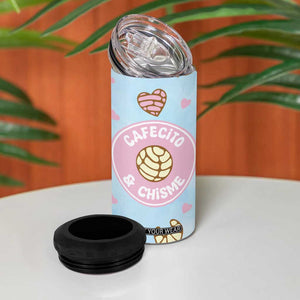 Cafecito & Chisme 4 in 1 Can Cooler Tumbler Concha Pun Gift Mexican Themed Gifts in Spanish TB10 Print Your Wear