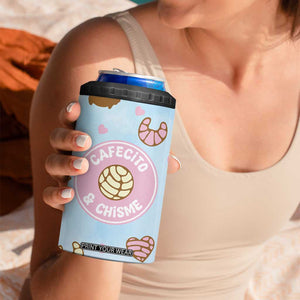 Cafecito & Chisme 4 in 1 Can Cooler Tumbler Concha Pun Gift Mexican Themed Gifts in Spanish TB10 Print Your Wear