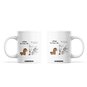 40th Birthday Coffee Mug Funny Dancing Unicorn 1986 Other 40 Year Olds TB10 White Print Your Wear
