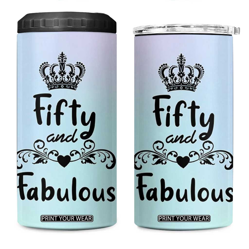 50th Birthday Gifts For Women 4 in 1 Can Cooler Tumbler 1976 Turning 50 Year Old Gift For Her Mom Wife Friends TB10 One Size: 16 oz Opaline Print Your Wear