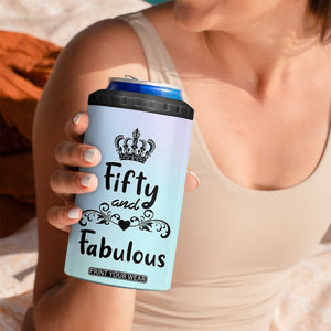 50th Birthday Gifts For Women 4 in 1 Can Cooler Tumbler 1976 Turning 50 Year Old Gift For Her Mom Wife Friends TB10 Print Your Wear