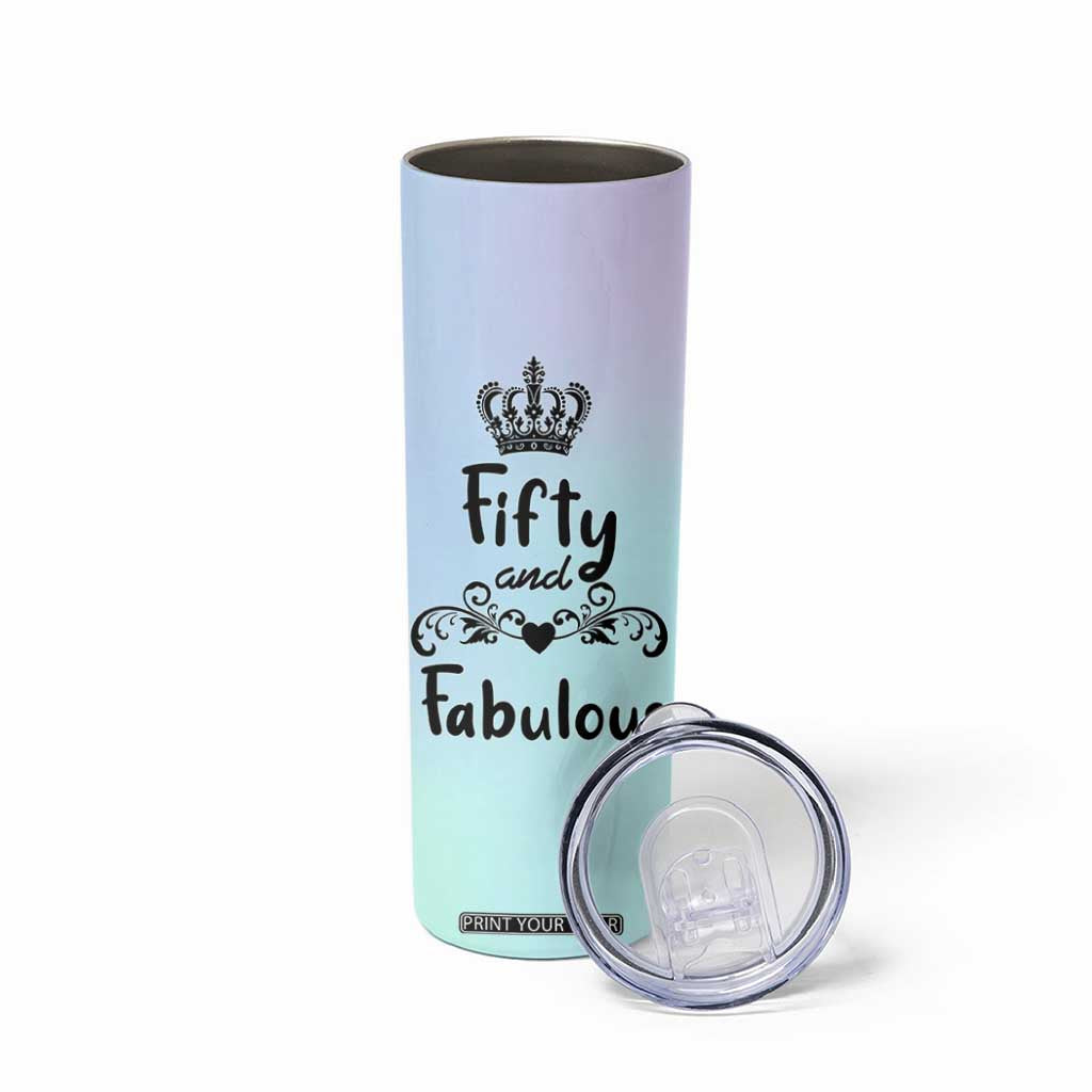 50th Birthday Gifts For Women Skinny Tumbler 1976 Turning 50 Year Old Gift For Her Mom Wife Friends TB10 Print Your Wear