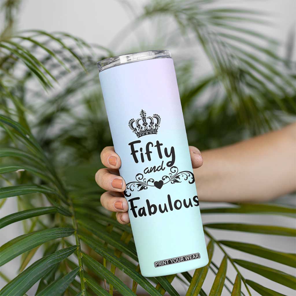50th Birthday Gifts For Women Skinny Tumbler 1976 Turning 50 Year Old Gift For Her Mom Wife Friends TB10 Print Your Wear