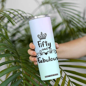 50th Birthday Gifts For Women Skinny Tumbler 1976 Turning 50 Year Old Gift For Her Mom Wife Friends TB10 Print Your Wear