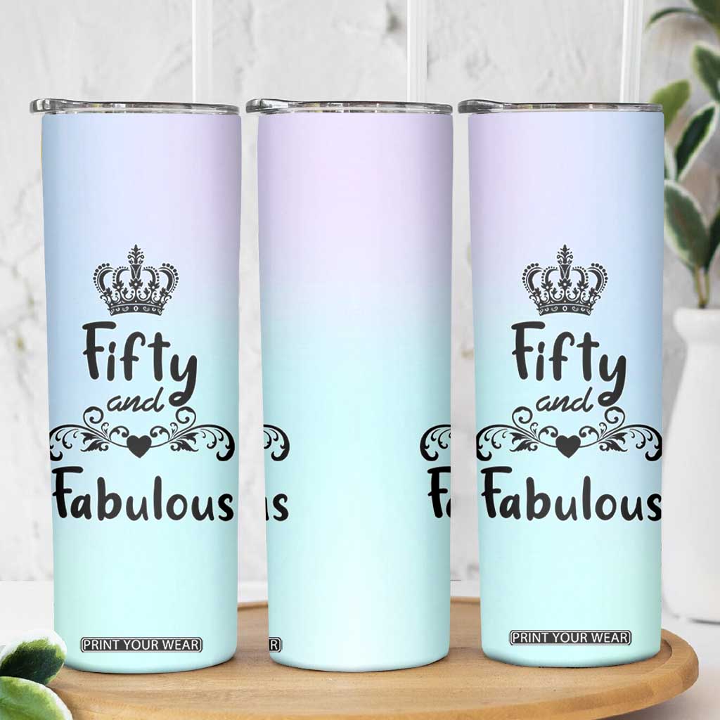 50th Birthday Gifts For Women Skinny Tumbler 1976 Turning 50 Year Old Gift For Her Mom Wife Friends TB10 Print Your Wear
