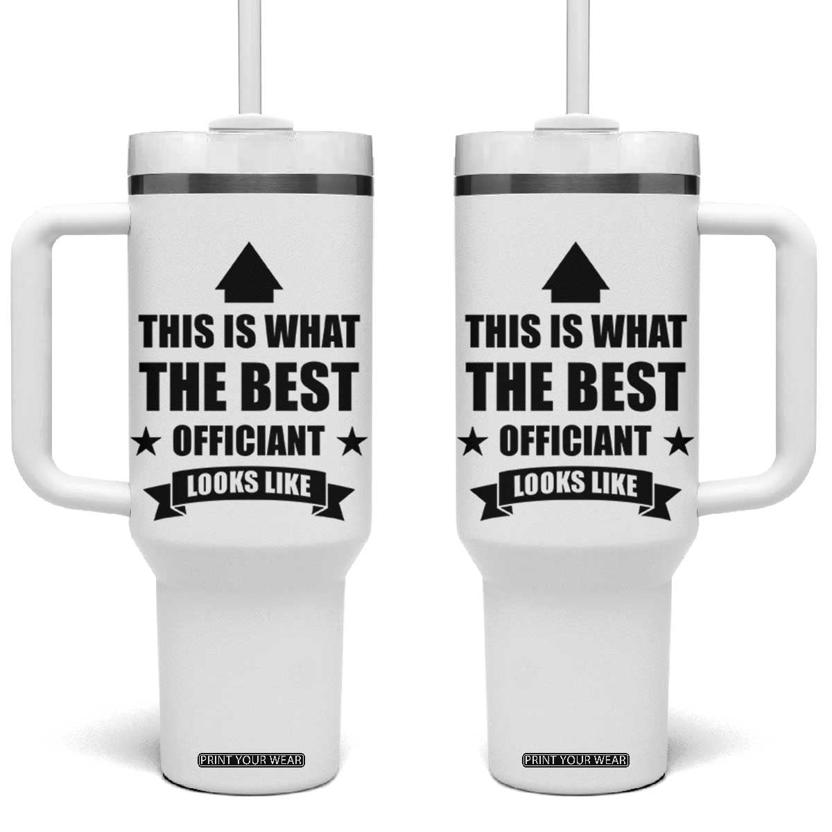 Wedding Officiant Tumbler With Handle Funny Wedding Registry Best Officiants Ever Gift From Couple TB10 One Size: 40 oz White Print Your Wear