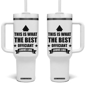 Wedding Officiant Tumbler With Handle Funny Wedding Registry Best Officiants Ever Gift From Couple TB10 One Size: 40 oz White Print Your Wear