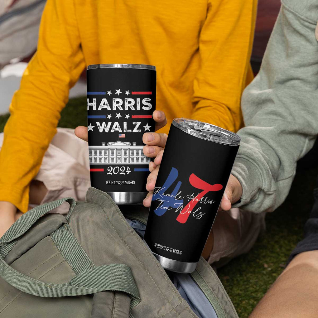 Harris Walz 2024 Election Tumbler Cup A Woman's Place Is In The White House 47th President Vote Blue Kamala TB10 Print Your Wear