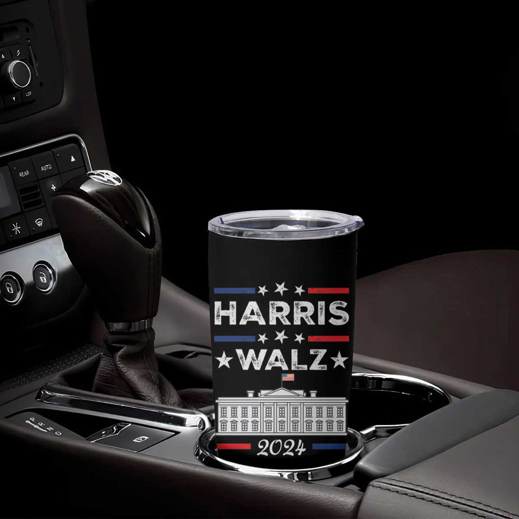 Harris Walz 2024 Election Tumbler Cup A Woman's Place Is In The White House 47th President Vote Blue Kamala TB10 Print Your Wear