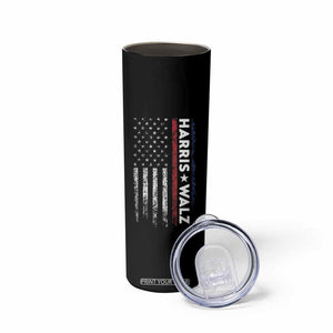 Kamala Harris Tim Walz 2024 Election Skinny Tumbler Veterans For Harris Walz Grandpa Dad Gifts American Flag TB10 Print Your Wear