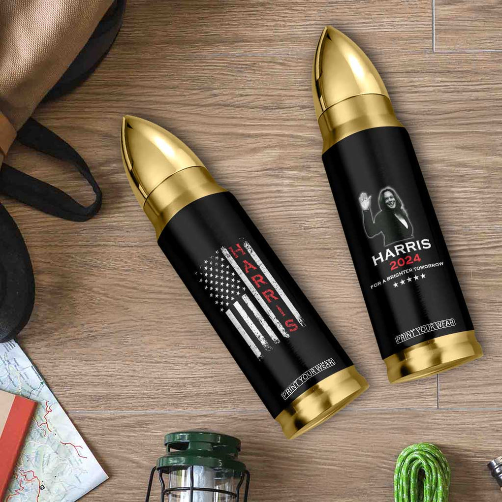 Harris 2024 Election Bullet Tumbler Kamala Madam President American Flag TB10 Print Your Wear