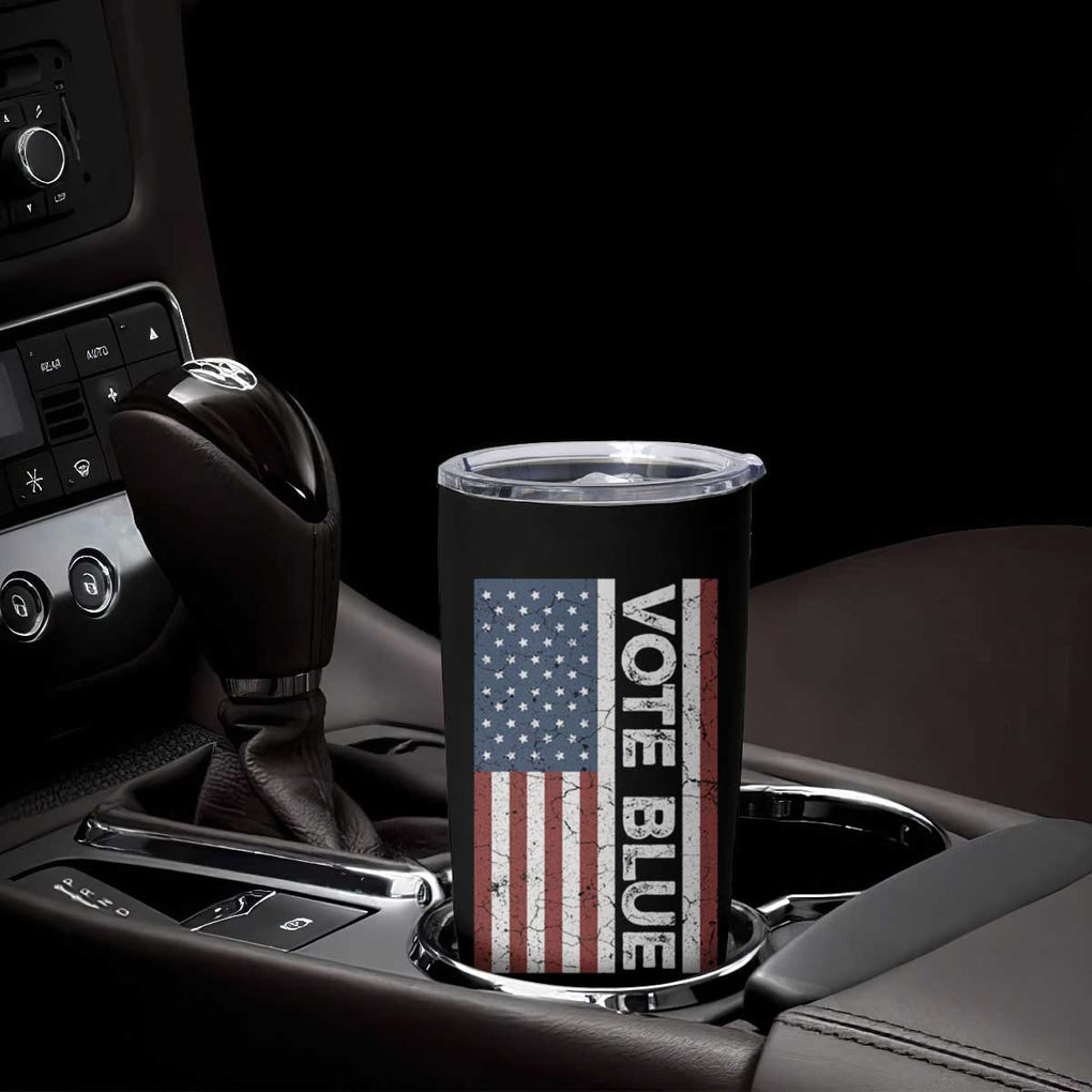 Harris Walz 2024 Election Tumbler Cup Vote Blue for Kamala President American Flag TB10 Print Your Wear
