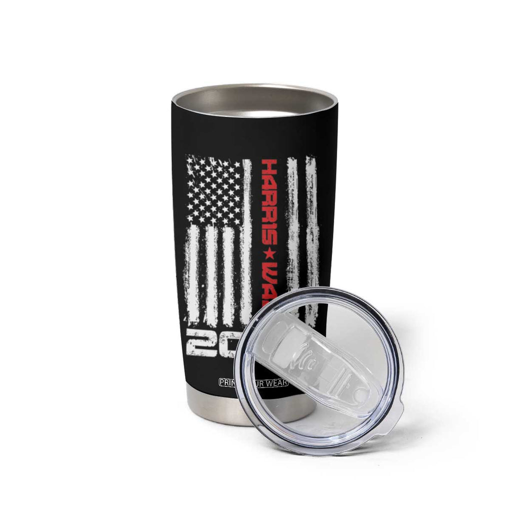 Kamala Harris Tim Walz 2024 Election Tumbler Cup Freedom Means Mind Your Own Damn Business American Flag TB10 Print Your Wear