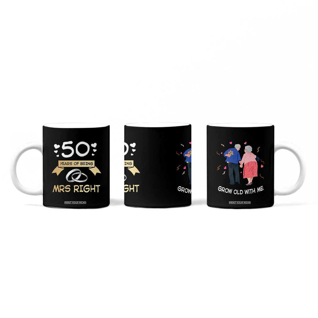 50th Wedding Anniversary For Couples Coffee Mug 50 Years Of Being Mrs Always Right Parents Golden Anniversary Gifts TB10 Print Your Wear