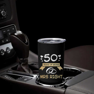 50th Wedding Anniversary For Couples Tumbler Cup 50 Years Of Being Mrs Always Right Parents Golden Anniversary Gifts TB10 Print Your Wear