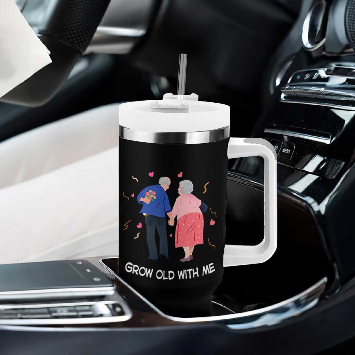 50th Wedding Anniversary For Couples Tumbler With Handle 50 Years Of Being Mrs Always Right Parents Golden Anniversary Gifts TB10 Print Your Wear