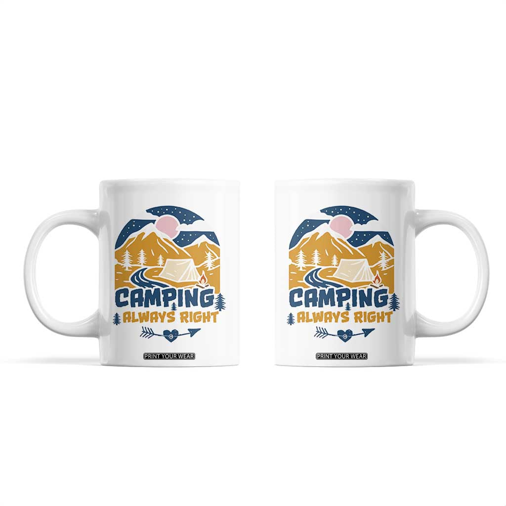 Camping Gifts Coffee Mug Outdoor Camping Mountain Nature Hiking Camp Lover Gift TB10 White Print Your Wear