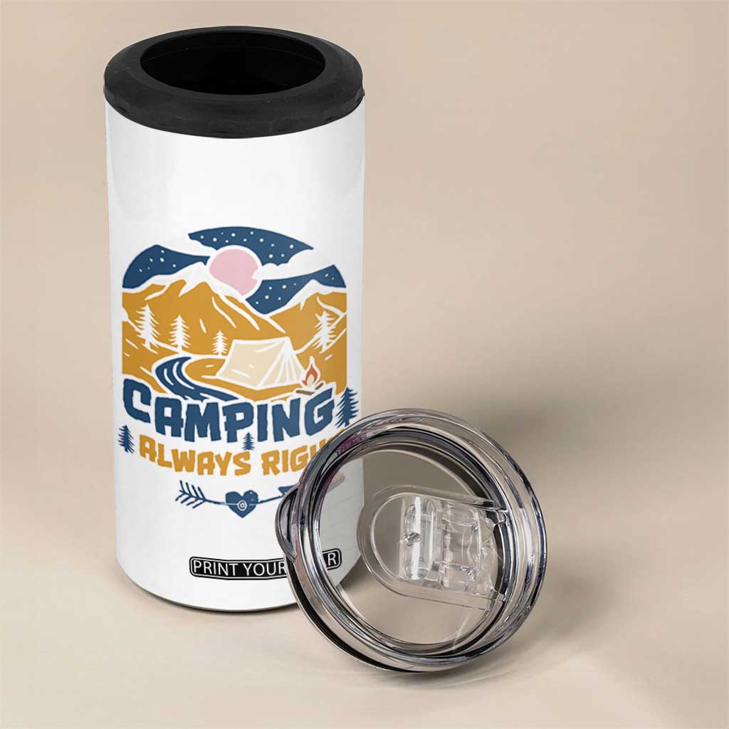 Camping Gifts 4 in 1 Can Cooler Tumbler Outdoor Camping Mountain Nature Hiking Camp Lover Gift TB10 Print Your Wear