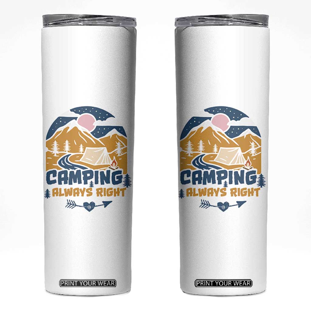 Camping Gifts Skinny Tumbler Outdoor Camping Mountain Nature Hiking Camp Lover Gift TB10 White Print Your Wear