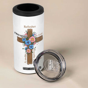 Friendship Gifts for Women 4 in 1 Can Cooler Tumbler A Sweet Friendship Refreshes The Soul Christian Gift TB10 Print Your Wear