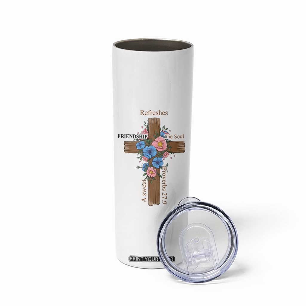 Friendship Gifts for Women Skinny Tumbler A Sweet Friendship Refreshes The Soul Christian Gift TB10 Print Your Wear
