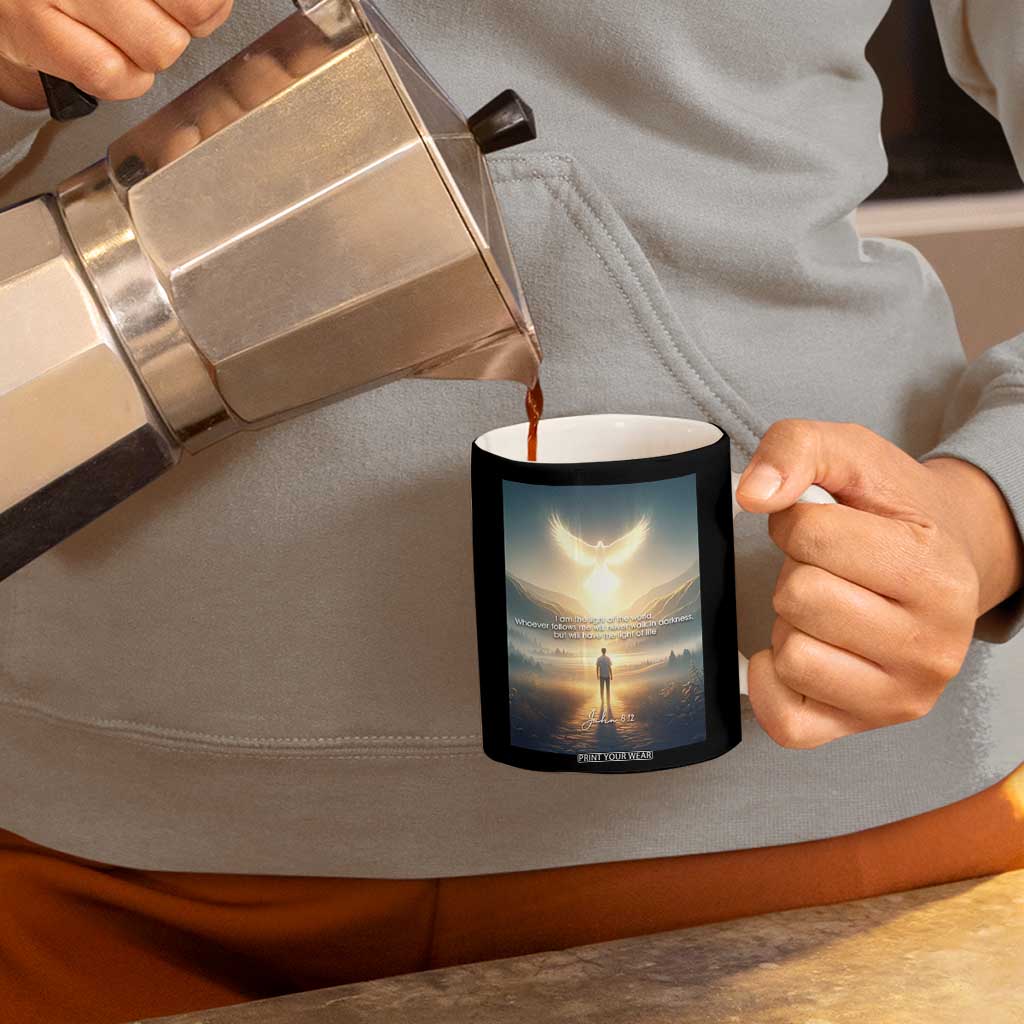 Christian Gifts Coffee Mug I Am The Light of The World Bible Verse John 8:12 TB10 Print Your Wear