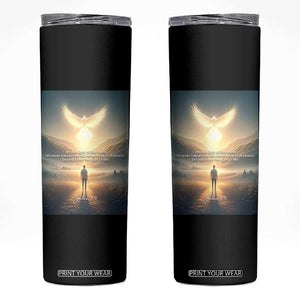 Christian Gifts Skinny Tumbler I Am The Light of The World Bible Verse John 8:12 TB10 Black Print Your Wear