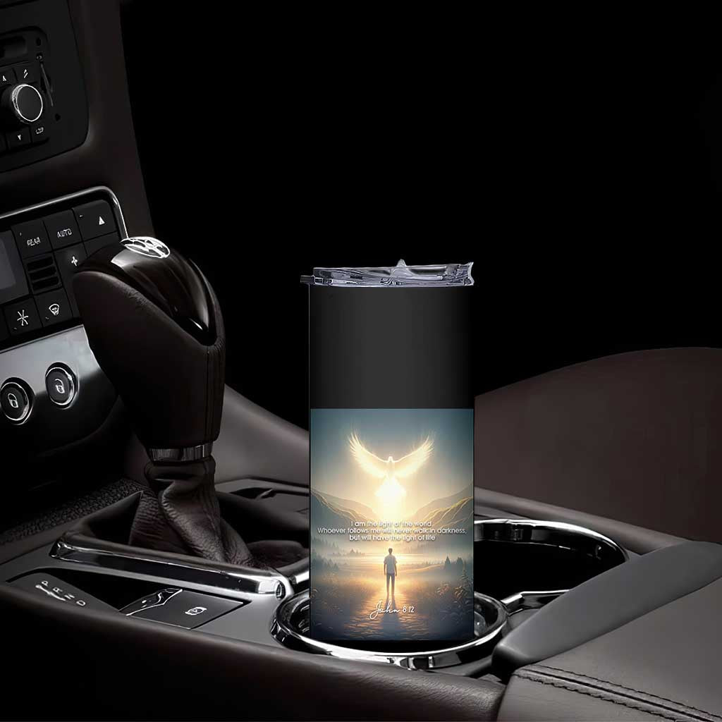 Christian Gifts Skinny Tumbler I Am The Light of The World Bible Verse John 8:12 TB10 Print Your Wear