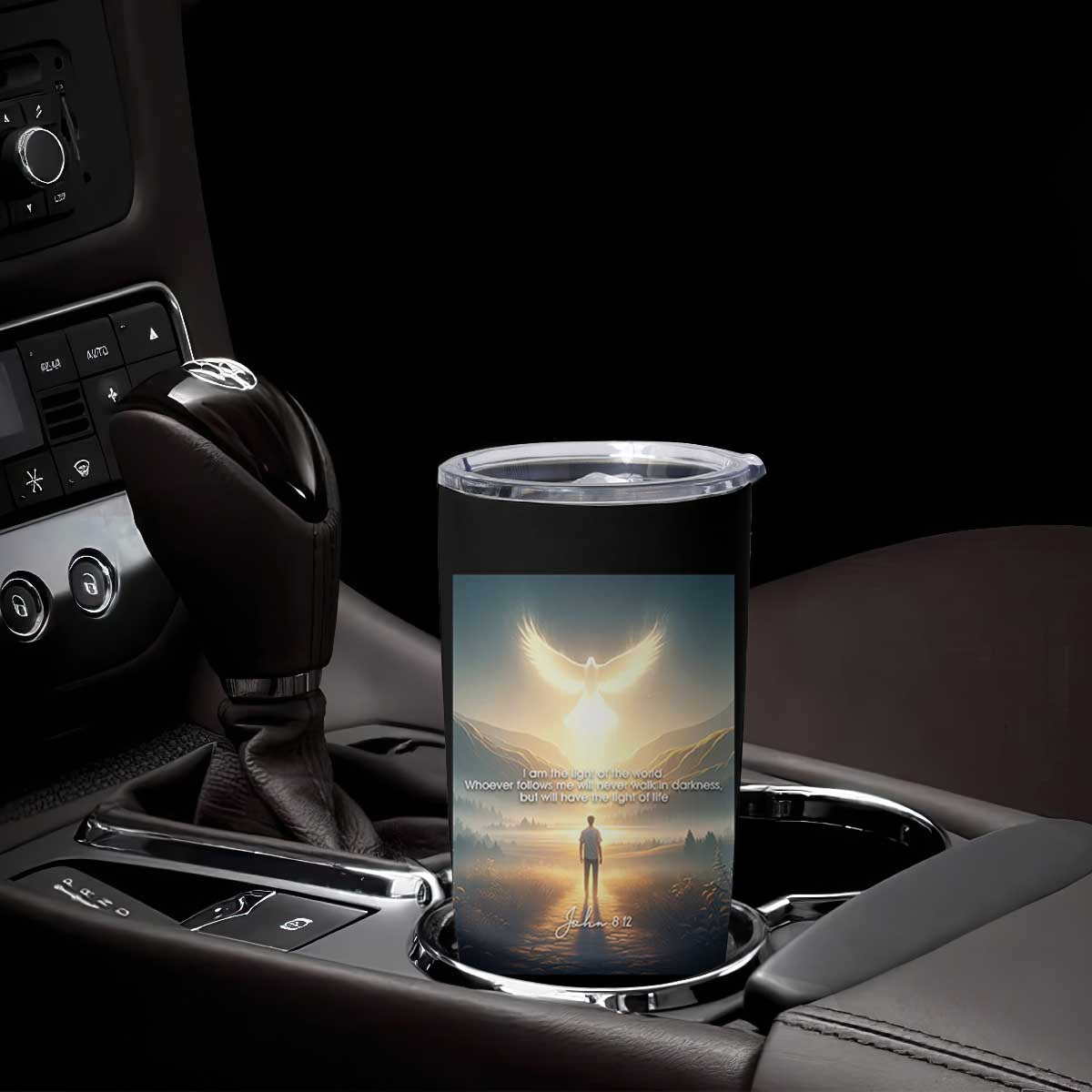 Christian Gifts Tumbler Cup I Am The Light of The World Bible Verse John 8:12 TB10 Print Your Wear
