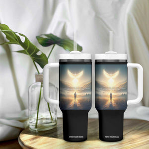 Christian Gifts Tumbler With Handle I Am The Light of The World Bible Verse John 8:12 TB10 Print Your Wear