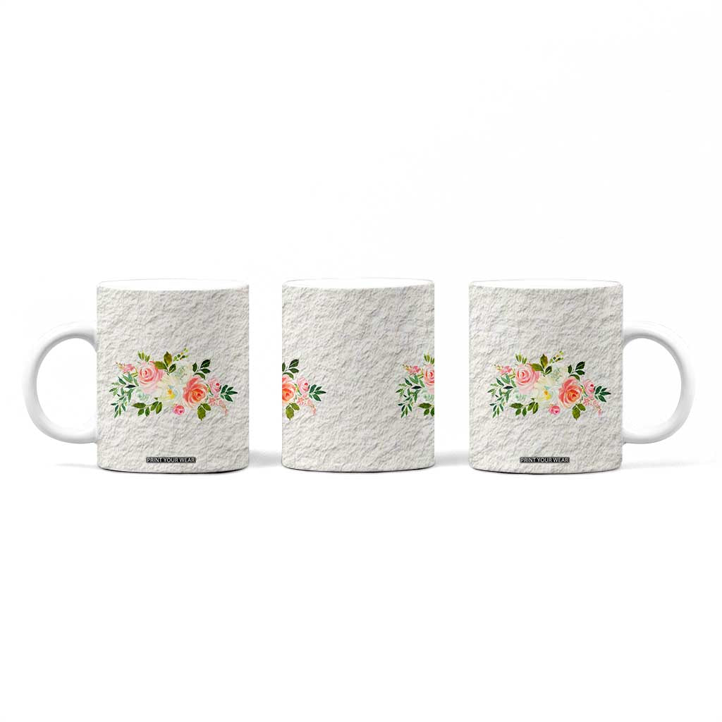 Abundant Blooms Coffee Mug Soft Pink Rose Bouquet Garden Aesthetic Elegant Floral TB10 Print Your Wear