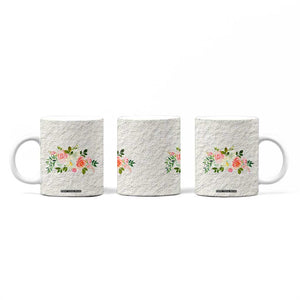 Abundant Blooms Coffee Mug Soft Pink Rose Bouquet Garden Aesthetic Elegant Floral TB10 Print Your Wear