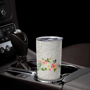 Abundant Blooms Tumbler Cup Soft Pink Rose Bouquet Garden Aesthetic Elegant Floral TB10 Print Your Wear