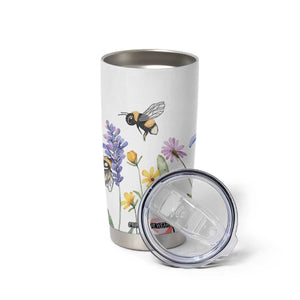 Vintage Spring Wildflower Tumbler Cup Bees Butterflies Floral Meadow TB10 Print Your Wear