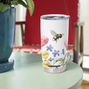 Vintage Spring Wildflower Tumbler Cup Bees Butterflies Floral Meadow TB10 Print Your Wear