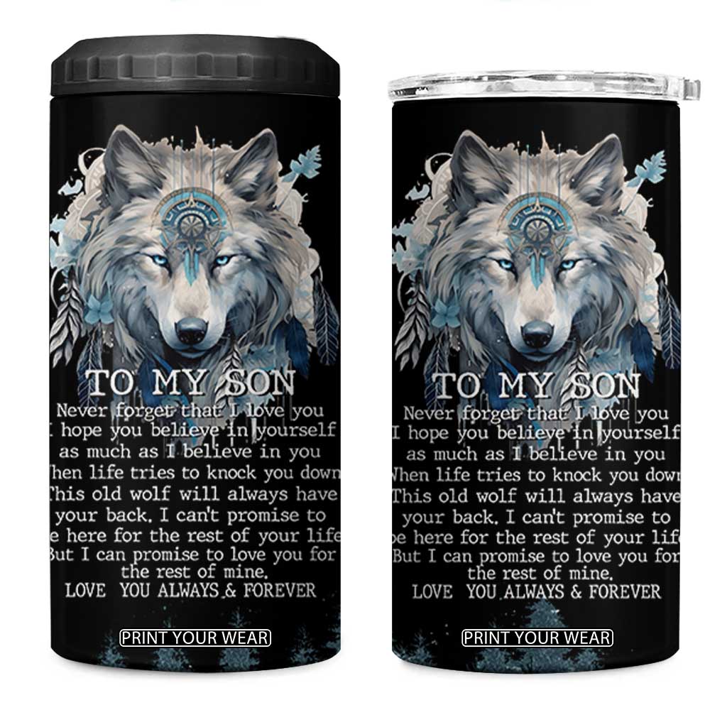 To My Son I Love You 4 in 1 Can Cooler Tumbler Graduation Christmas Birthday Gifts For Grown Son From Mom Dad TB10 One Size: 16 oz Black Print Your Wear