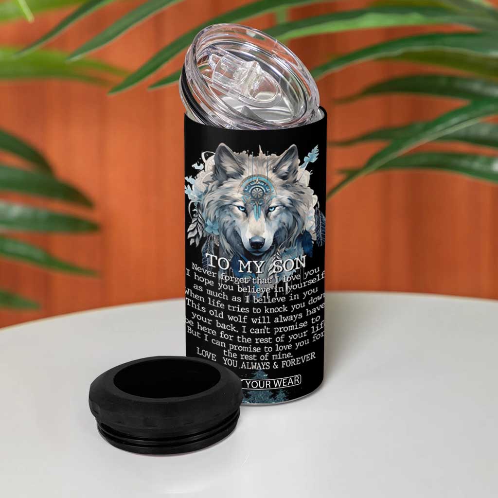 To My Son I Love You 4 in 1 Can Cooler Tumbler Graduation Christmas Birthday Gifts For Grown Son From Mom Dad TB10 Print Your Wear