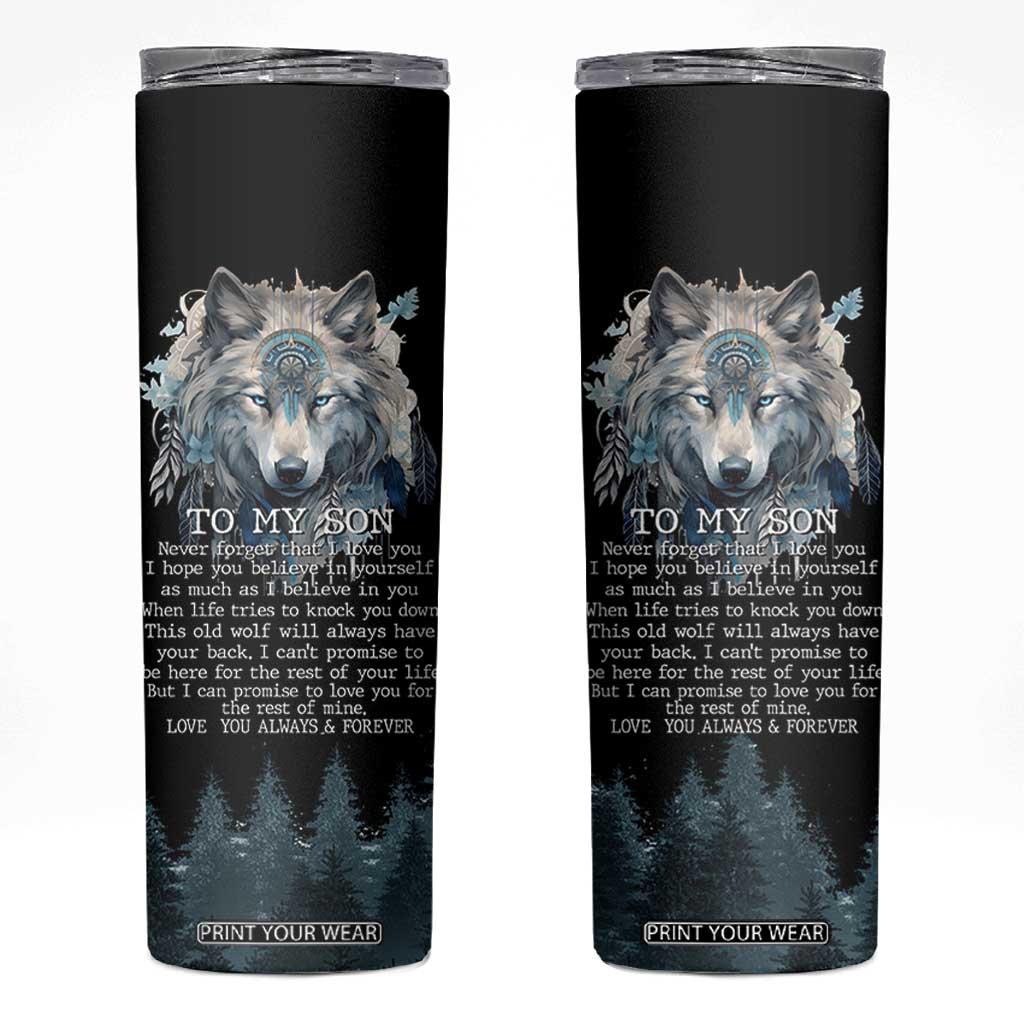 To My Son I Love You Skinny Tumbler Graduation Christmas Birthday Gifts For Grown Son From Mom Dad TB10 Black Print Your Wear