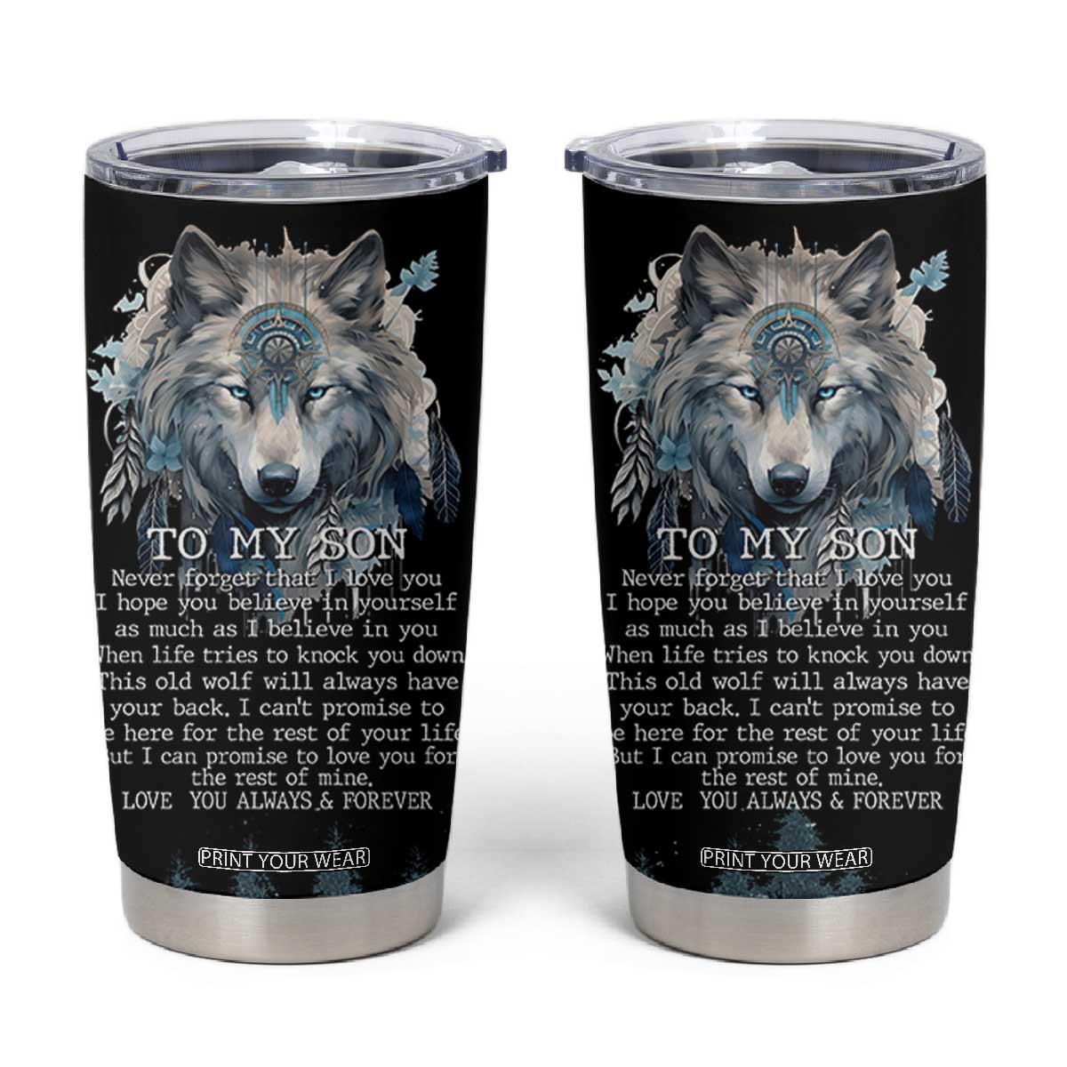 To My Son I Love You Tumbler Cup Graduation Christmas Birthday Gifts For Grown Son From Mom Dad TB10 Black Print Your Wear