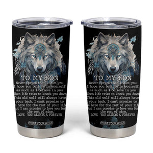 To My Son I Love You Tumbler Cup Graduation Christmas Birthday Gifts For Grown Son From Mom Dad TB10 Black Print Your Wear