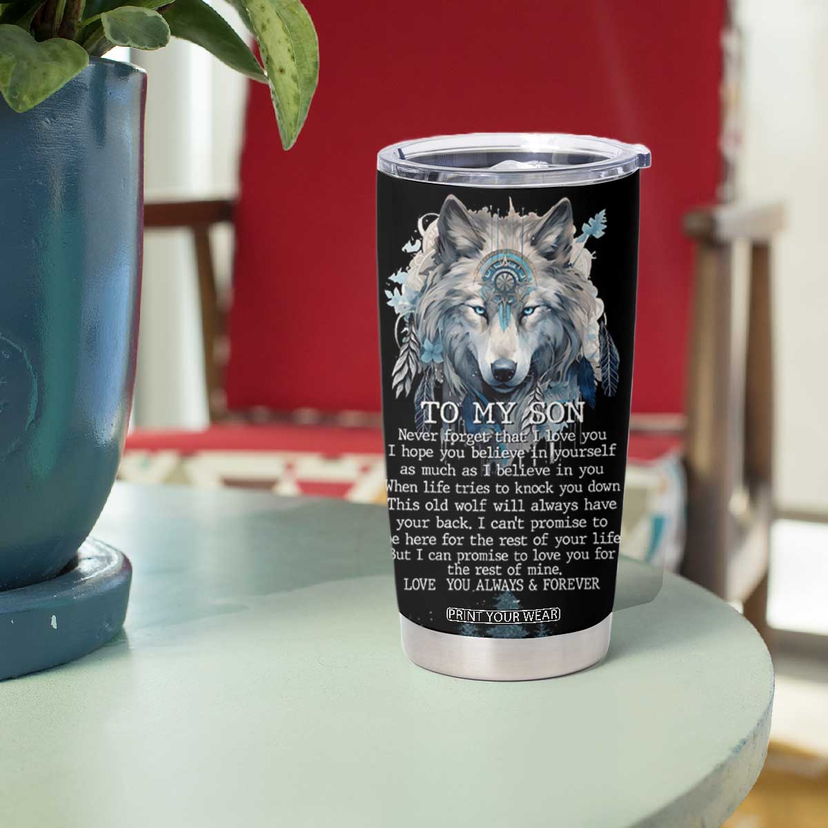 To My Son I Love You Tumbler Cup Graduation Christmas Birthday Gifts For Grown Son From Mom Dad TB10 Print Your Wear