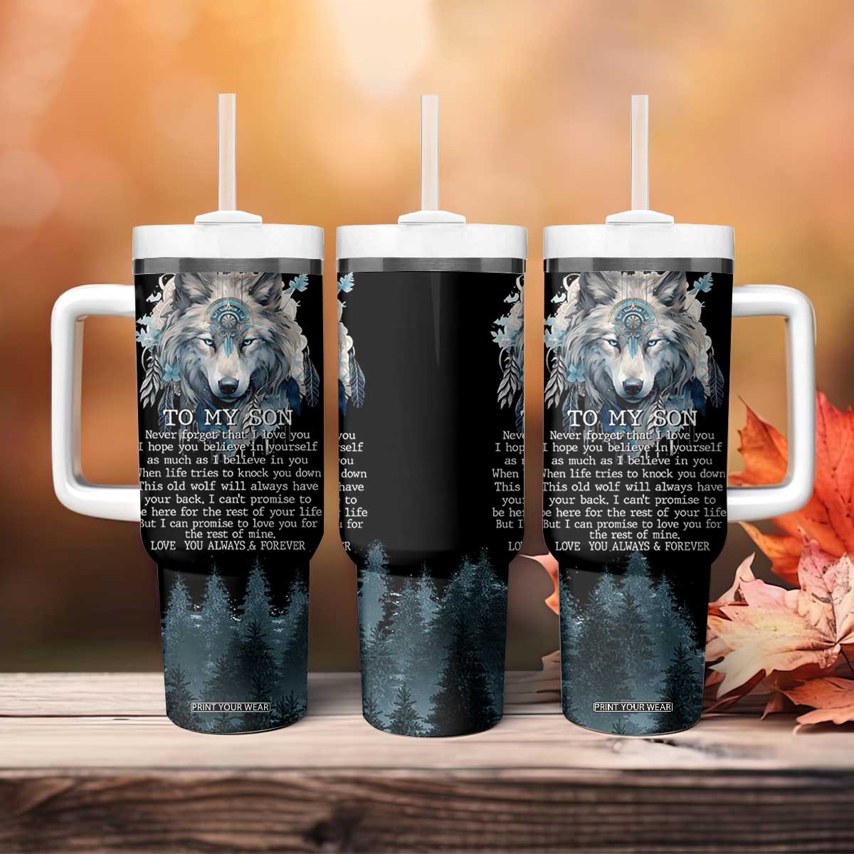 To My Son I Love You Tumbler With Handle Graduation Christmas Birthday Gifts For Grown Son From Mom Dad TB10 Print Your Wear